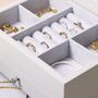 Grey Jewellery Box With Pull Drawers, thumbnail 2 of 3