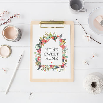 'Home Sweet Home' Modern Flower Print, 2 of 2