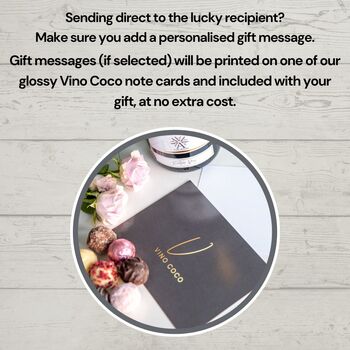 Vino Coco Personalised Valentine's Day Champagne And Truffles Gift Set, 9 of 9