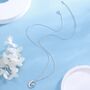 Sterling Silver Blue Opal Moon And Starburst Pendant Necklace, thumbnail 2 of 11