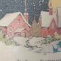 Christmas Village Illustration Hand Printed Cotton Tote, thumbnail 2 of 5