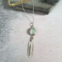 Harmony Chalcedony Feather Necklace, thumbnail 5 of 6