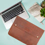 Personalised Brown Leather Oslo Macbook Sleeve/Case, thumbnail 1 of 6
