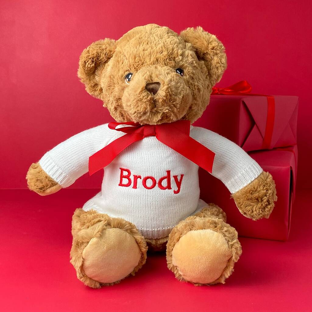 Personalised Keeleco Recycled Large Teddy Bear Soft Toy, 1 of 6