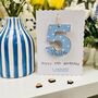 Personalised 5th Birthday Card Wooden Number Gift, thumbnail 6 of 6