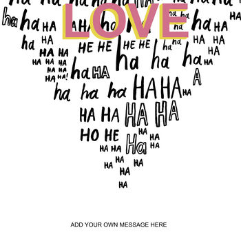 Personalised Laugh And Love Print, 6 of 7