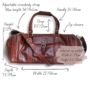 Tan Leather Travel Holdall Bag, thumbnail 6 of 6