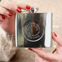 Personalised Spiral Engraved Hip Flask, thumbnail 4 of 9