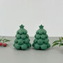 Green Christmas Tree Candle And Christmas Decoration, thumbnail 2 of 11