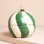 Candy Cane Stripe Bauble Candle, thumbnail 8 of 9