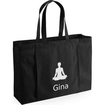 Personalised Embroidered Organic Yoga Tote Bag, 5 of 5