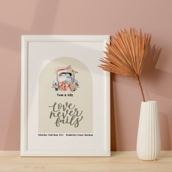 Personalised Wedding Print Love Never Fails One, 7 of 9