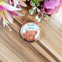 Highland Cow Rose Gold Compact Mirror, thumbnail 5 of 7