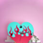 Flames Heart Shape Decorative Clock, thumbnail 4 of 12