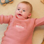Personalised Pink Knitted New Born Baby Twin Set, thumbnail 5 of 12