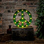 Green Rusty LED Peace Sign, thumbnail 6 of 6