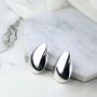 Gold Plated Teardrop Petal Sterling Silver Earrings, thumbnail 4 of 6