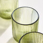 Palermo Set Of Four Green Ribbed Tumblers, thumbnail 6 of 8