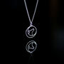 Howling Wolf And Moon Necklace In Sterling Silver, thumbnail 7 of 12