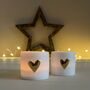 Tealight Holders With Heart Set Of Two, thumbnail 3 of 4