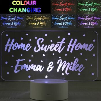 Personalised Diwali LED Colour Changing Night Light, 3 of 3