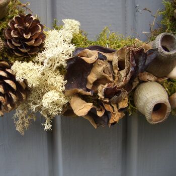 Autumn Winter Mushroom And Pod Wreath, 4 of 4