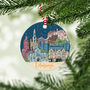 Edinburgh Skyline Wooden Christmas Bauble, thumbnail 1 of 2