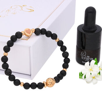 Aromatherapy Black Onyx Bracelet With Mystic Aura Essential Oil Set, 8 of 8