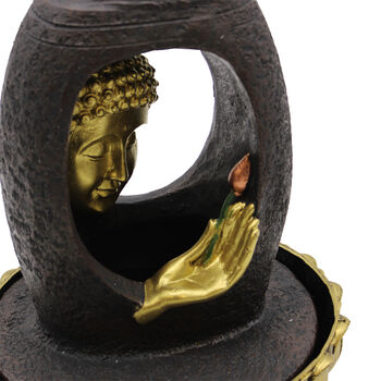 Golden Buddha Vitarka Mudra Tabletop Water Feature 30cm, 2 of 3
