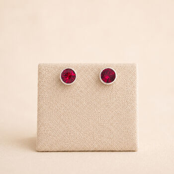 Sterling Silver July Birthstone Stud Earrings, 3 of 7