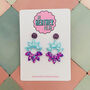 Crystal Glitter Geometric Resin Earrings, thumbnail 1 of 4