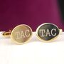 Personalised Gold Plated Oval Cufflinks, thumbnail 2 of 8