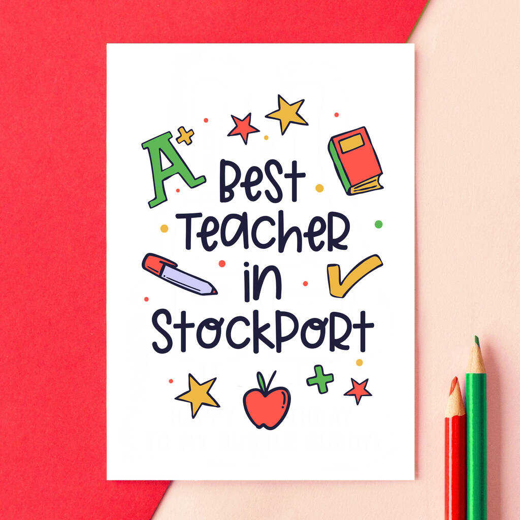 Personalised 'Best Teacher' Card, 1 of 3