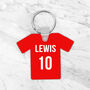 Personalised Football Shirt Keyring, thumbnail 2 of 2