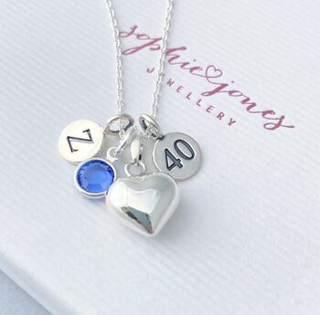 Personalised 40th Birthday Necklace With Heart, 3 of 6