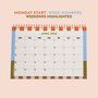 Academic A5 Desk Calendar 2025 2026 | Checks And Stripes, thumbnail 3 of 6