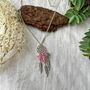 Handmade Boho Silver Plated Dream Catcher Necklace, thumbnail 3 of 4