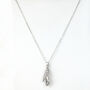 Pointed Teardrop Crystal Pendant Necklace, thumbnail 3 of 7