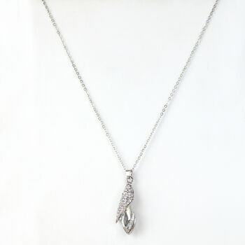 Pointed Teardrop Crystal Pendant Necklace, 3 of 7