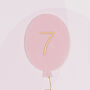 Age Seven Balloon Birthday Card, thumbnail 2 of 3