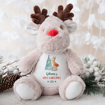 Personalised My First Christmas Reindeer Toy With Name, 4 of 5
