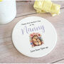 Personalised White Round Coaster For First Mothers Day Nanny, thumbnail 2 of 2