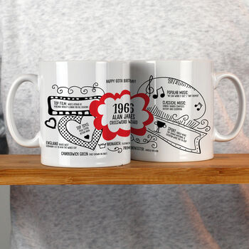 60th Birthday Personalised Gift 1966 Mug, 5 of 10