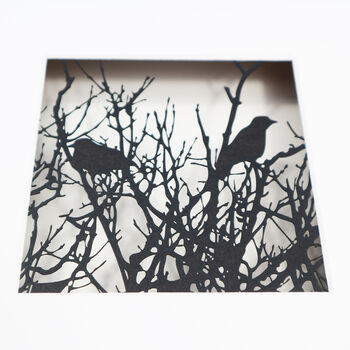 Framed Birds In A Tree Papercut Art, 4 of 7