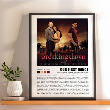 Personalised First Dance Song Lyrics Poster, Album Cover Style, 6 of 10