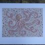Red Octopus Marble Mosaic, thumbnail 4 of 5