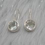 Green Amethyst Silver Earrings: February Birthstone, thumbnail 3 of 10