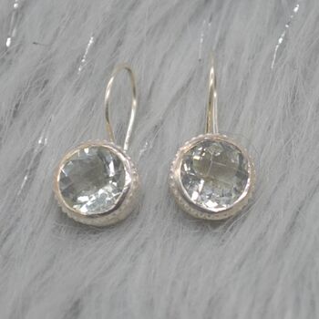 Green Amethyst Silver Earrings: February Birthstone, 3 of 10