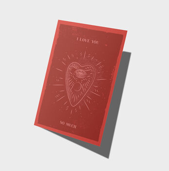 I Love You Heart And Eye Card | Anniversary Card, 5 of 5
