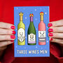 Funny Wine Christmas Card, thumbnail 1 of 3